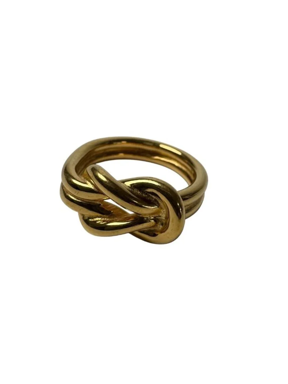 Hermes Head Scarf Ring Gold